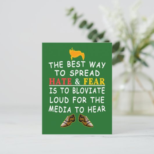 憎最高のしみや恐怖を広めおもしろいる方法 ポストカード (スタンド正面)