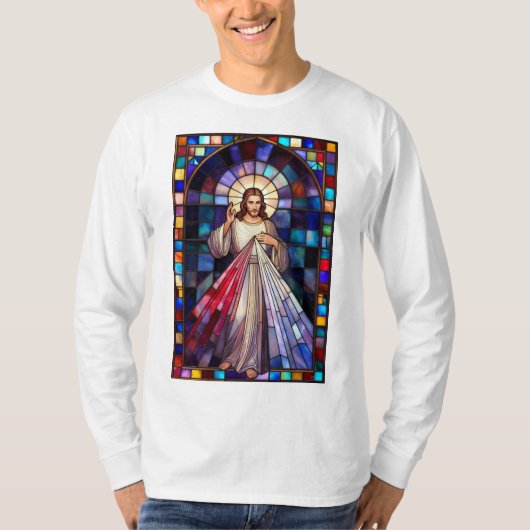 憐れみのイエス メンズ 長袖Tシャツ Tシャツ (正面)