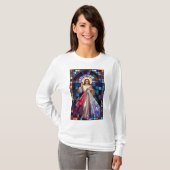 憐れみのイエス 女性用長袖Tシャツ Tシャツ (正面フル)