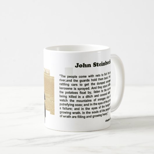 憤りの引用文のブドウ コーヒーマグカップ (正面右)