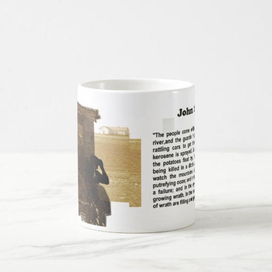 憤りの引用文のブドウ コーヒーマグカップ (中央)