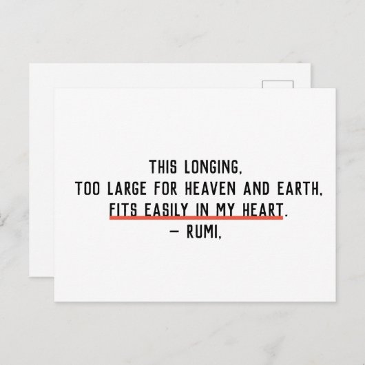 憧れインマイハートルミ引用文 ポストカード (正面/裏面)