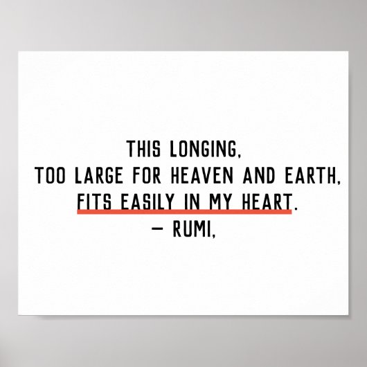 憧れインミーハートルミ引用文ウォールプリント ポスター (正面)