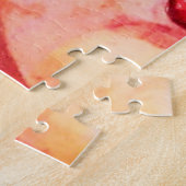 憧れ – 水絵画色の美しい少女アート ジグソーパズル (側面)