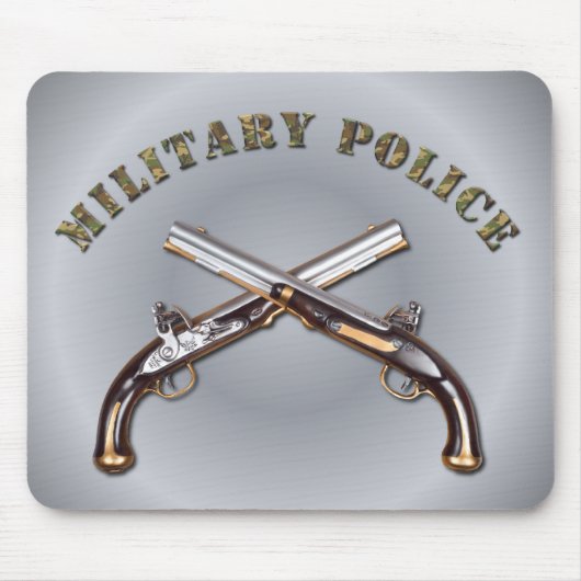 憲兵の交差させたピストル マウスパッド (正面)