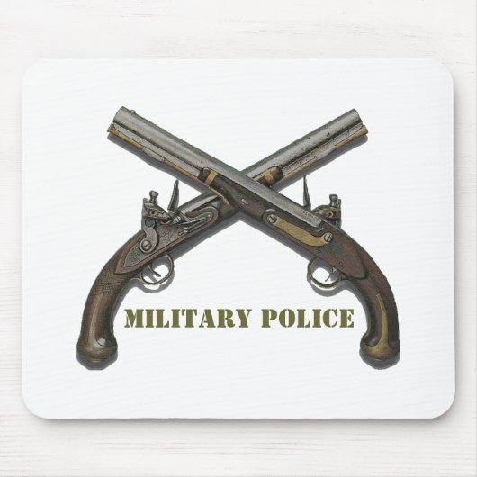 憲兵の交差させたピストル マウスパッド (正面)