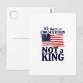 憲法ありて王にあらず USA 民主主義者 ポストカード (正面/裏面)