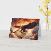 憲法で高騰する誕生日ハゲのワシ カード (黄色い花)