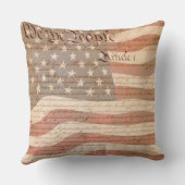 憲法と米国国旗の愛国心 クッション (裏面)