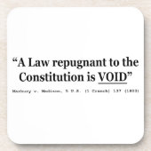 憲法に矛盾した法律は無効です コースター (正面)