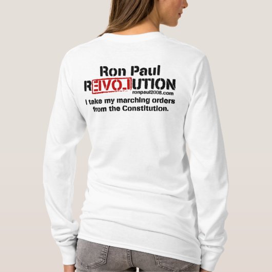 憲法のワイシャツを支えて下さい Tシャツ (裏面)