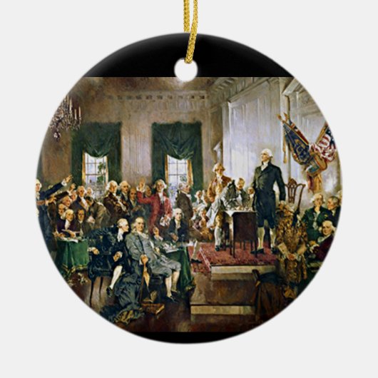 憲法の署名 セラミックオーナメント (正面)