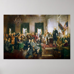 憲法の調印場面 ポスター