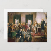 憲法の調印場面 ポストカード (正面/裏面)