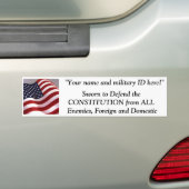 憲法をからの守るために誓われる… バンパーステッカー (車上)