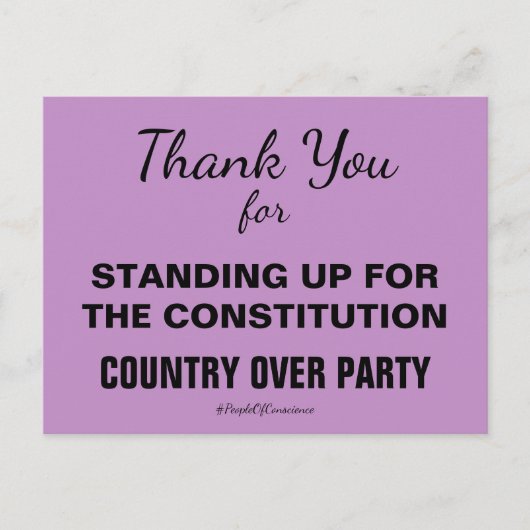 憲法を守ってくれてありがとう ポストカード (正面)