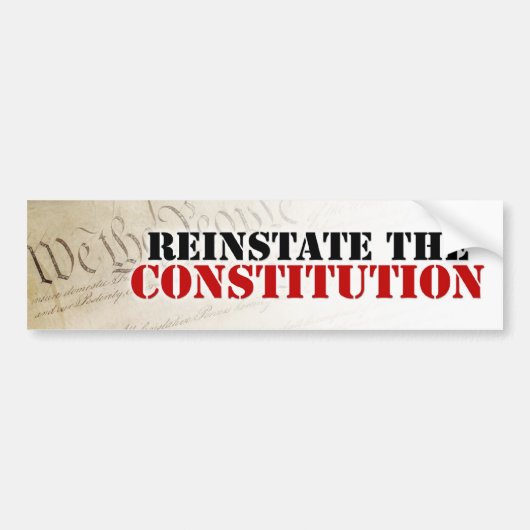憲法を復帰させて下さい バンパーステッカー (正面)