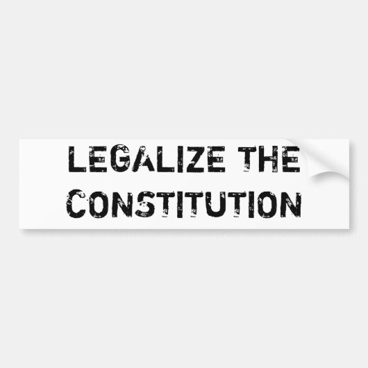 憲法を法律化して下さい バンパーステッカー (正面)