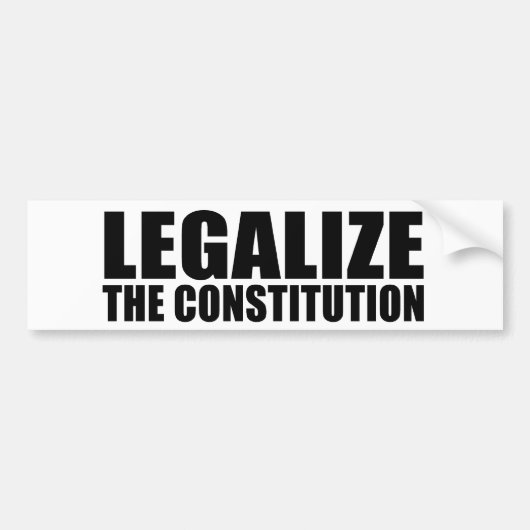 憲法を法律化して下さい バンパーステッカー (正面)
