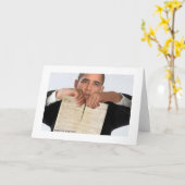 憲法を裂いているオバマ カード (黄色い花)