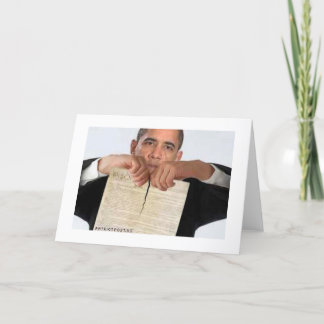 憲法を裂いているオバマ カード