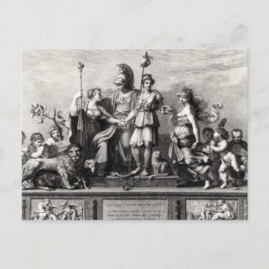 憲法フランスの ポストカード (正面)