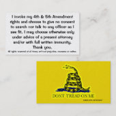 憲法上の権利カードの叫び 名刺 (正面/裏面)