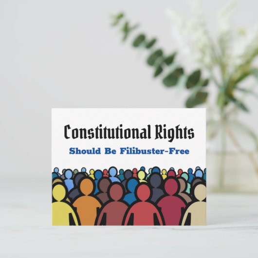 憲法上の権利フィリバスター無料はがき ポストカード (スタンド正面)