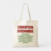 憲法上の素晴らし是正 – 汚職Q トートバッグ (裏面)