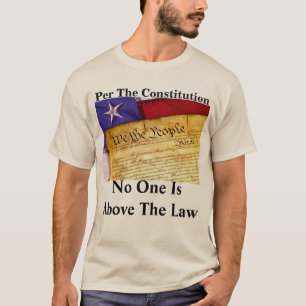 憲法上誰も法律に違反しない Tシャツ