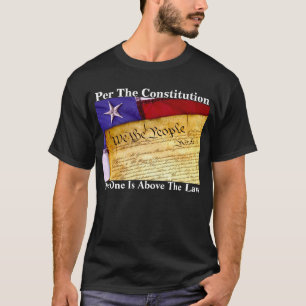 「憲法上、誰も法律を超えない」 Tシャツ