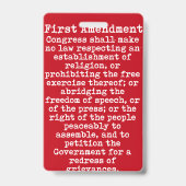 憲法修正第1条プレスパスバッジ バッジ (裏面)