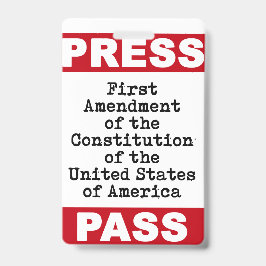 憲法修正第1条プレスパスバッジ バッジ