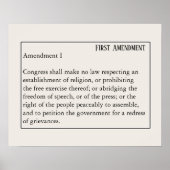 憲法修正第1条憲法 ポスター (正面)