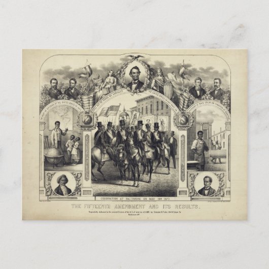 憲法第15条改正とその結果 ポストカード (正面)