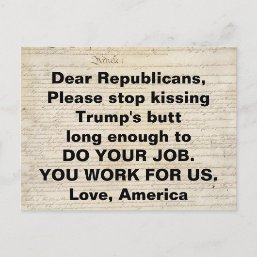 憲法議会は君の職務だ ポストカード (正面)