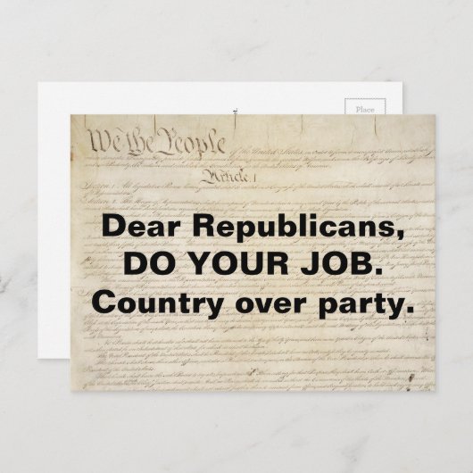 憲法議会は君の職務だ ポストカード (正面/裏面)