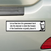 憲法(リンカーン)への帰りの政府 バンパーステッカー (車上)