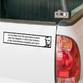 憲法(リンカーン)への帰りの政府 バンパーステッカー (トラック上)