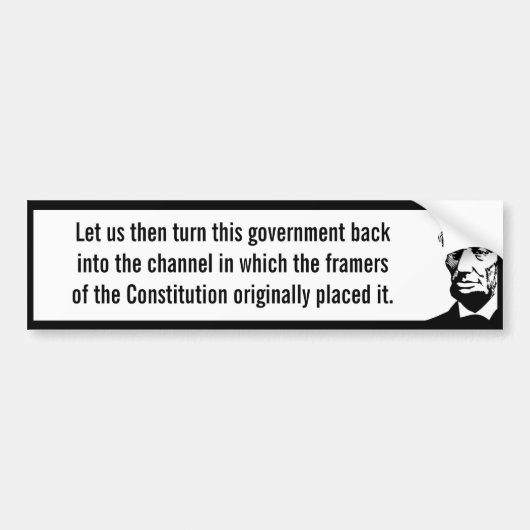 憲法(リンカーン)への帰りの政府 バンパーステッカー (正面)