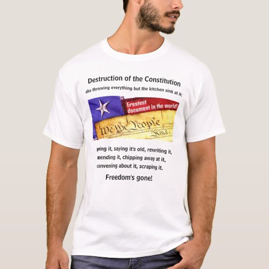 憲法Tシャツの破棄 Tシャツ (正面)