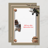 懇親会のヴィンテージの別れの"遠征"は個人化なります 招待状 (正面/裏面)