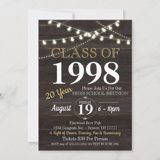 懇親会の招待状-年! 招待状 (正面)