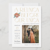 懇親会はユニオン前の結婚イベント 招待状 (正面)