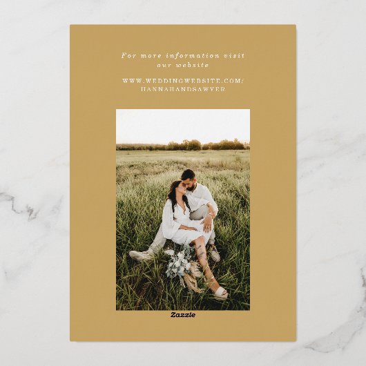 懇親会はユニオン前の結婚イベント 箔招待状 (裏面)