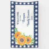 懇親会カスタムひまわりファミリーひまわり歓迎 横断幕 (縦)