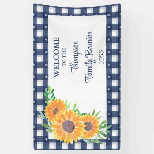 懇親会カスタムひまわりファミリーひまわり歓迎 横断幕 (縦)