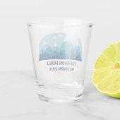 懇親会カスタムウィンターファミリーパーティーブルーマウンテン ショットグラス (裏面)