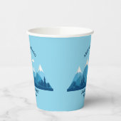 懇親会カスタムウィンターファミリーパーティーブルーマウンテン 紙コップ (左)
