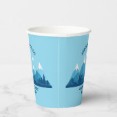 懇親会カスタムウィンターファミリーパーティーブルーマウンテン 紙コップ (右)